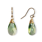 Oorbelllen glaskristal druppels in licht groen