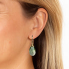 Oorbellen groene druppels glaskristal