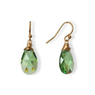 Swarovski oorbellen met groene druppels