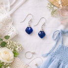 Lapis lazuli oorbellen, blauwe oorbellen