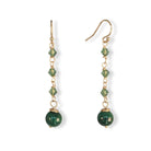 Lange oorbellen malachiet