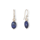 Oorbellen edelsteen lapis lazuli met zoetwaterparels in zilver