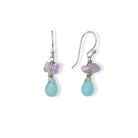 Oorbellen met edelsteen amethist en chalcedoon Oorbellen - Jewels with Flair