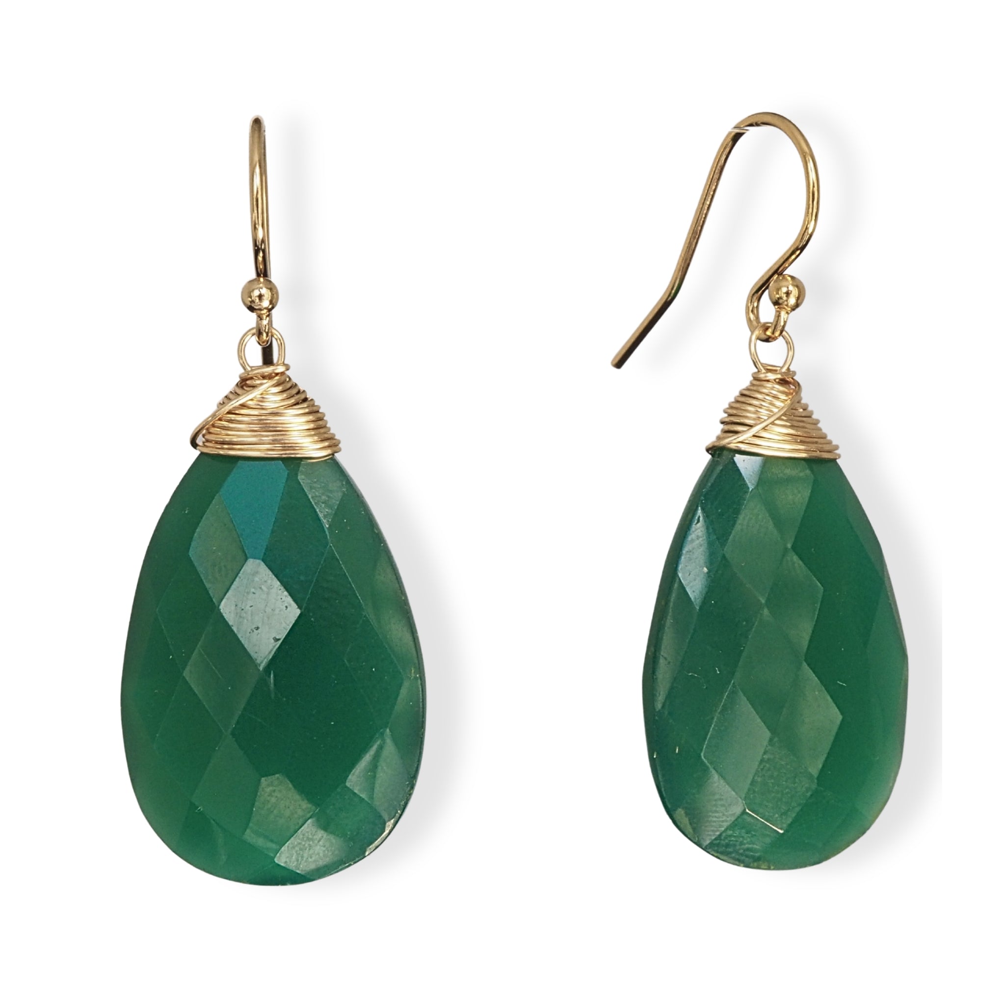 Statement oorbellen edelsteen groene onyx Oorbellen - Jewels with Flair