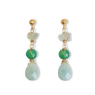 Handgemaakte oorbellen aquamarijn en groene onyx Oorbellen - Jewels with Flair