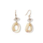 Oorbellen met parelmoer en Herkimer diamant Oorbellen - Jewels with Flair