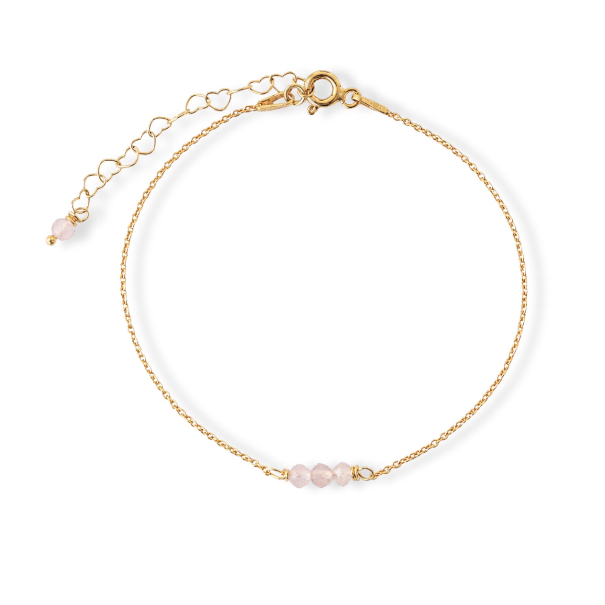 minimalistische armband rozenkwarts