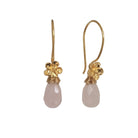 Oorbellen bloemen rozenkwarts - Valentijnsdag cadeau