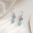 Oorbellen met edelsteen amethist en chalcedoon Oorbellen - Jewels with Flair