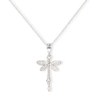 Ketting met libel bedel en rozenkwarts kraaltje