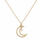 Ketting maanbedel en rozenkwarts