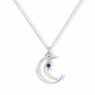 Ketting maanbedel en lapis lazuli