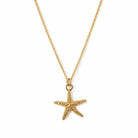 Halsketting met zeester hanger in goud