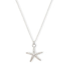 Halsketting met zeester hanger in zilver