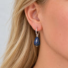 oorringen zilver lapis lazuli