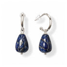 oorringen zilver met lapis lazuli steen
